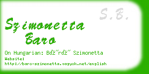 szimonetta baro business card
